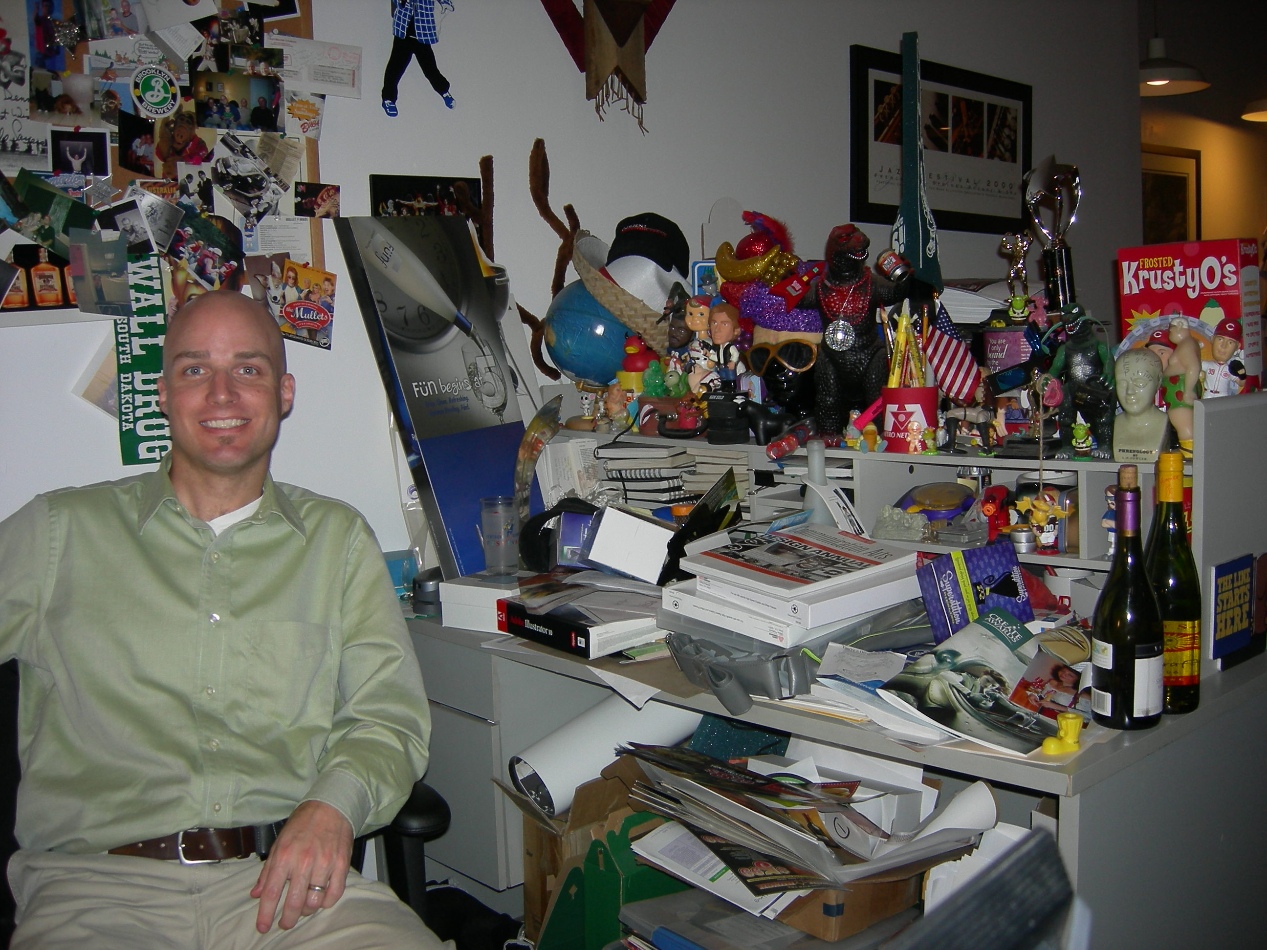 Dennis at his desk