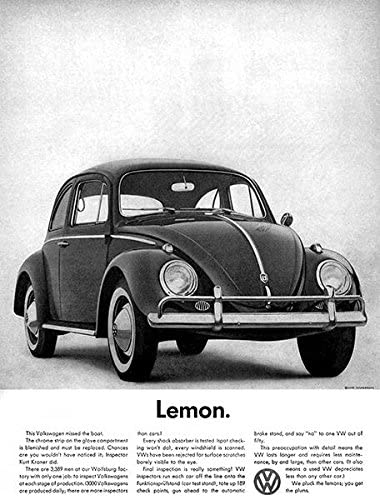 Bill Bernbach Volkswagen Lemon Ad